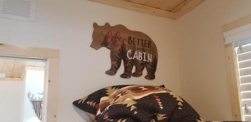 a wooden horse on the wall of a room at Sierra Meadows Ranch in Mammoth Lakes
