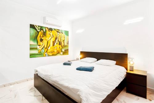 Кровать или кровати в номере Ribera del Puerto - Luxe Apartement with great terrace and sea view