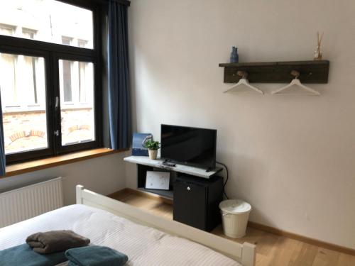 TV a/nebo společenská místnost v ubytování B&B Calis