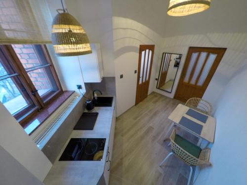 Dapur atau dapur kecil di Apartamenty w Wieży
