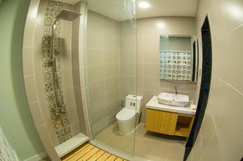 Phòng tắm tại Thanh Thanh Mini Hotel