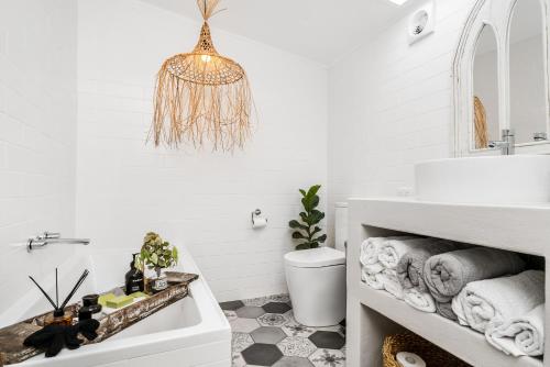 Koupelna v ubytování Sandy Toes Cottage