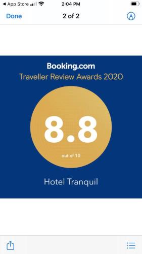 a screenshot of a hotel rewards account on a phone at Hotel Tranquil in Kathmandu