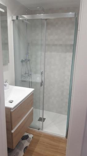 Et badeværelse på Apartamento Blanes