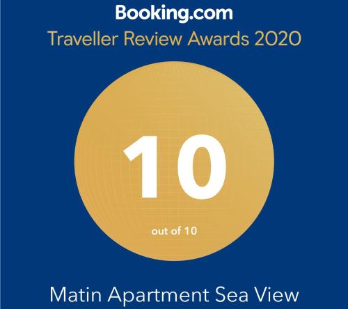 Matin Apartment Sea View的證明、獎勵、獎狀或其他證書