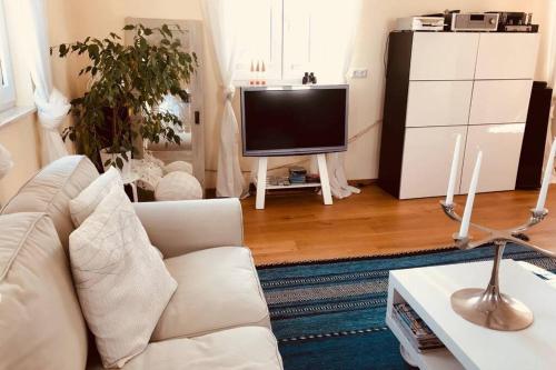 Posezení v ubytování Geschmackvoll eingerichtetes Haus