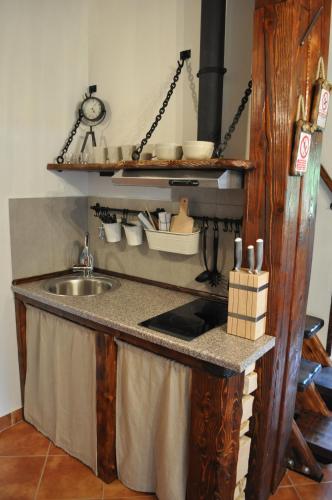 Dapur atau dapur kecil di Apartments Oliva