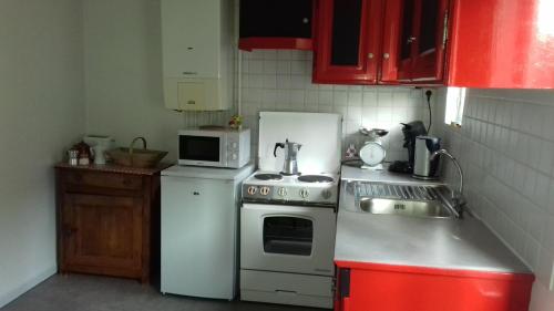 Kuchyň nebo kuchyňský kout v ubytování Duplex La Maisonnette 2 Chambres - parking gratuit