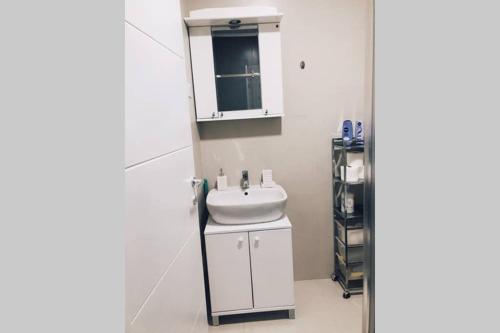 Kylpyhuone majoituspaikassa Apartman Santorini