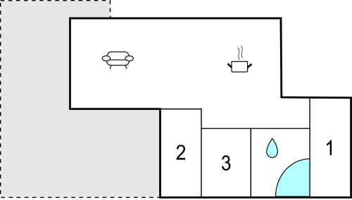 a block diagram of a house with the number offits at Holiday Home Vestervig 44 in Vestervig