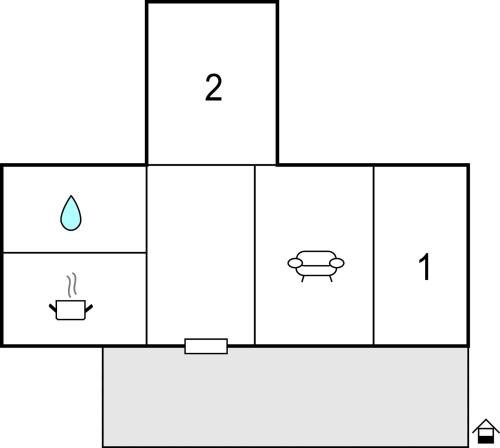un diagrama de bloque de un diagrama de bloque de una caja en Stunning Home In Torss With Kitchen en Söderåkra