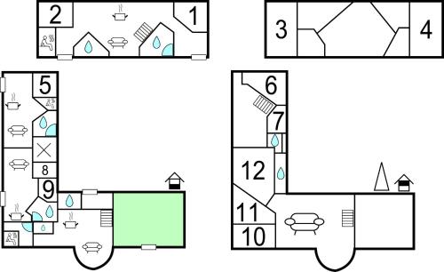 Plano de Twelve-Bedroom Accommodation In Ulfborg
