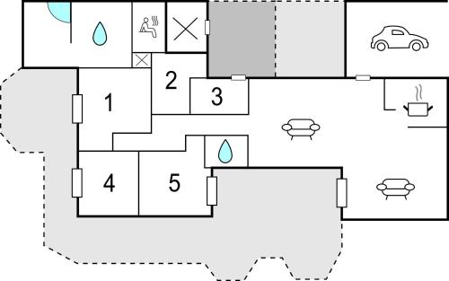 a block diagram of a house at Holiday Home Brunshusevej in Brydegård