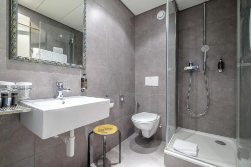 Koupelna v ubytování Hotel Mon Repos