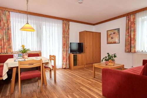 Una televisión o centro de entretenimiento en Sonnberg Ferienanlage