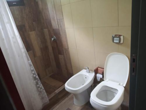 Koupelna v ubytování Cabaña la Florecida