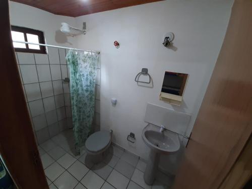 Ett badrum på Hostel Tabapiri