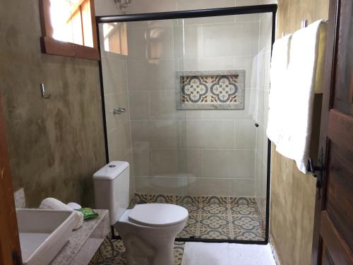 Kylpyhuone majoituspaikassa Vilarejo São José