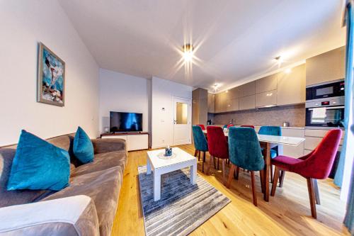 Kuchyň nebo kuchyňský kout v ubytování Gold Residence