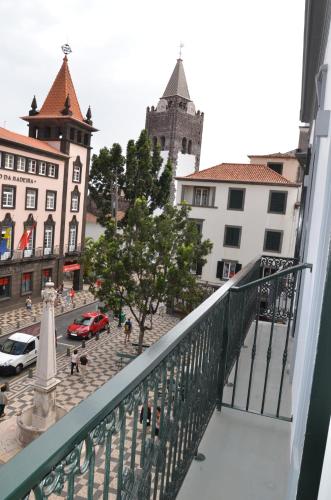 a balcony with a view of a city street at Edificio Charles 202 in Funchal