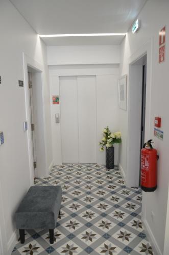 a hallway with a room with a floor that has at Edificio Charles 202 in Funchal