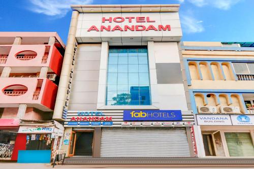 a hotel amazon sign on the side of a building at FabHotel Anandam in Raipur