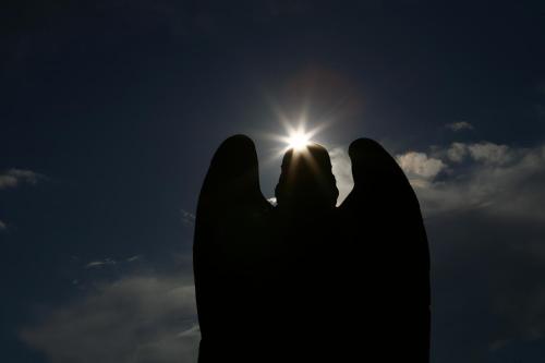a person holding their hands up to the sun at Alte - Post - Hotel in Schöppingen