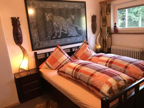 Postel nebo postele na pokoji v ubytování Waldhotel Auerhahn "Hochkopfhaus"