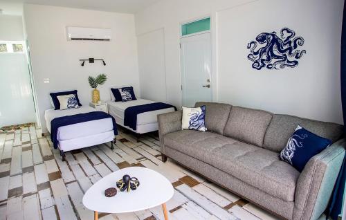 A seating area at The Beach Pad