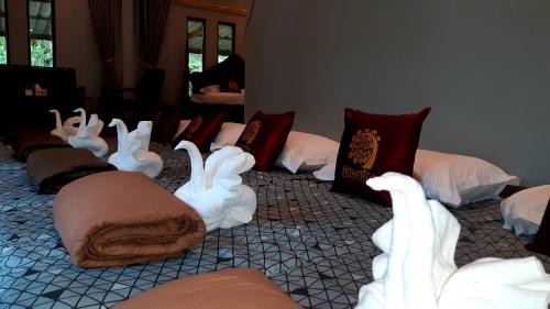 Χώρος καθιστικού στο Amantra homestay & village