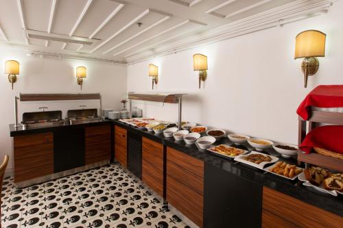 a buffet line with many different types of food at Premist Hotels Sultanahmet in Istanbul