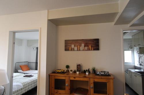 Postel nebo postele na pokoji v ubytování Sea View Court Kobe