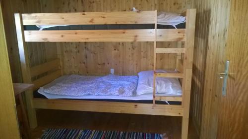 a couple of bunk beds in a room at Ferienhütte Ortnerkasa in Heiligenblut