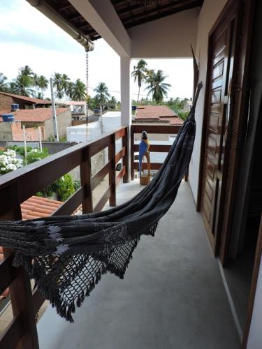 Ein Balkon oder eine Terrasse in der Unterkunft Flat Sonhos de Milagres