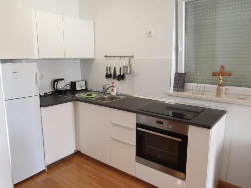 Kuchyň nebo kuchyňský kout v ubytování Apartman DODO 1