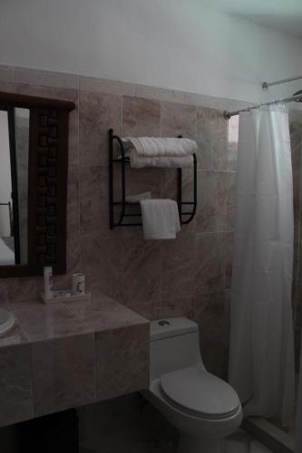 Koupelna v ubytování Hotel Casona Margot