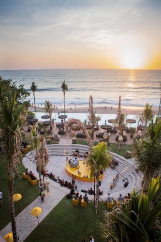an aerial view of the beach at the paradiso resort at Potato Head Suites & Studios in Seminyak