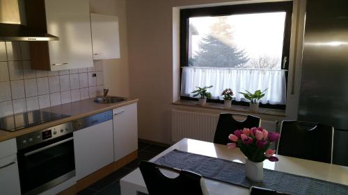 A kitchen or kitchenette at Fewo Bodenwerder