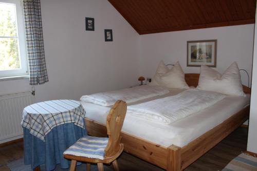 Postel nebo postele na pokoji v ubytování Ferienhaus Margotti