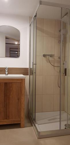 Kúpeľňa v ubytovaní Pokoje Gościnne Art- Dworek