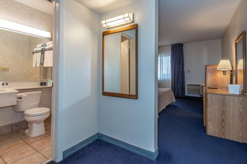 A bathroom at Americas Best Value Inn Ashtabula/Austinburg