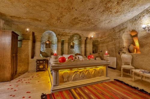 Χώρος καθιστικού στο Casia Cave Suites
