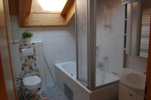 Koupelna v ubytování Panoramablick