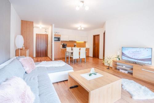 TV a/nebo společenská místnost v ubytování Apartmán HOREHRONIE