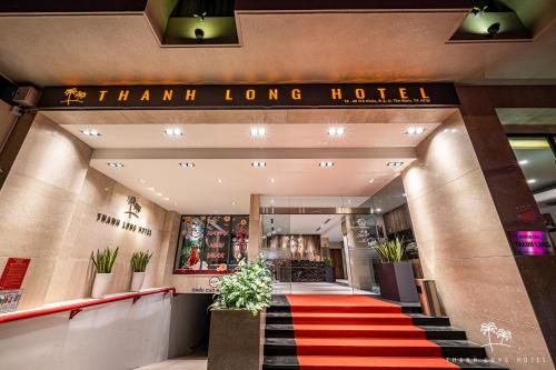 a stairway leading to the front of a hotel at Thanh Long Hotel - Tra Khuc in Ho Chi Minh City