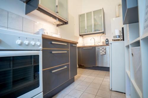 A kitchen or kitchenette at Cozy Modern Nest in the Heart of Vienna with Netflix