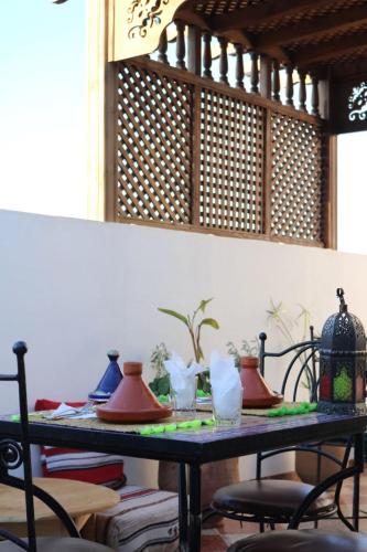 Balkón nebo terasa v ubytování Dar Habache