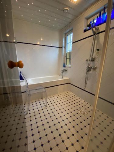 Ένα μπάνιο στο Room in Villa Emilia