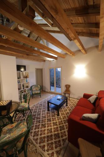 Posezení v ubytování Chalet les airelles