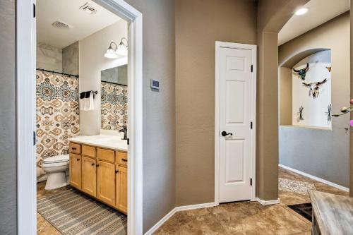 A bathroom at Luxe Goodyear Getaway with Outdoor Pool Oasis